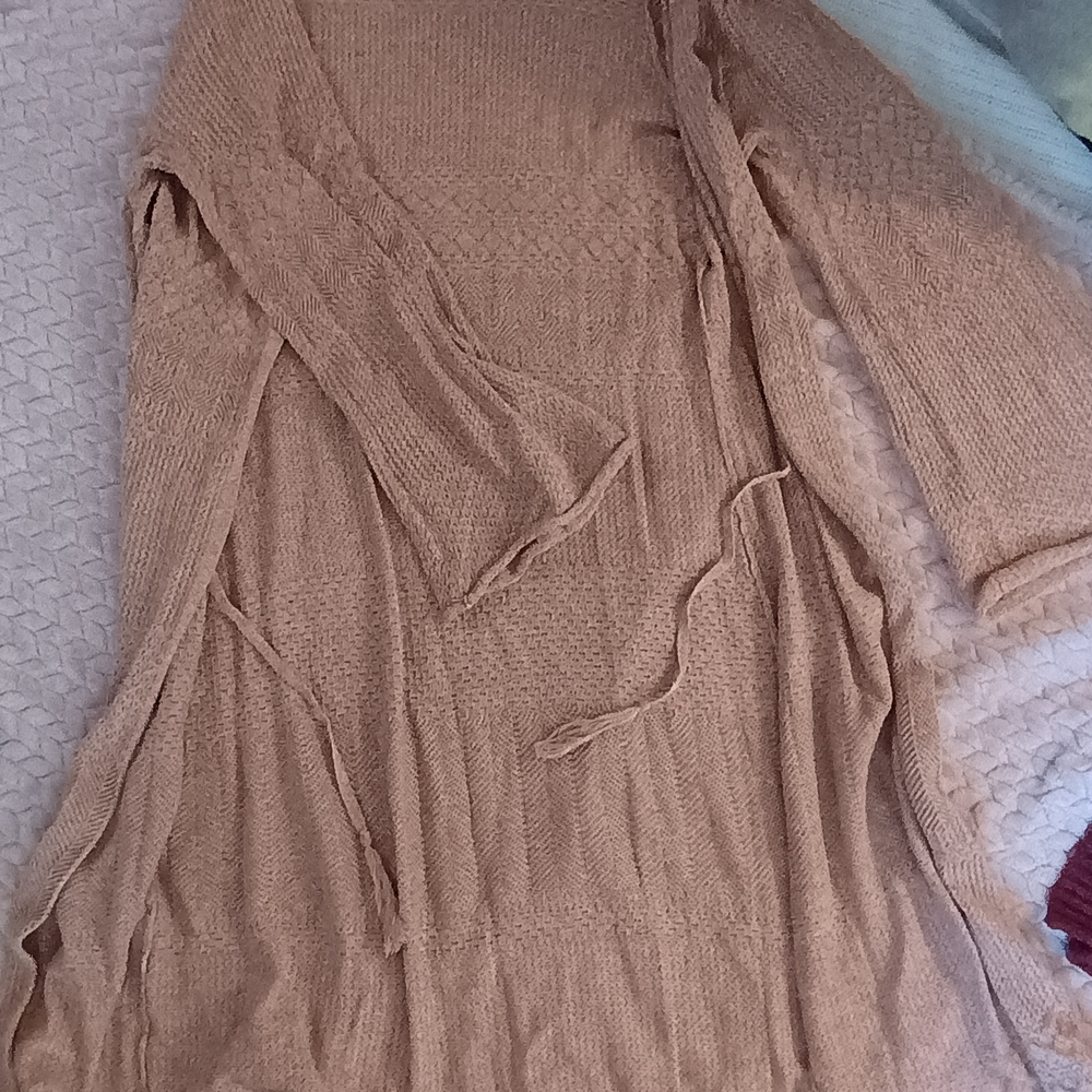 Knox Rose Textured Knit Cardigan - Brown